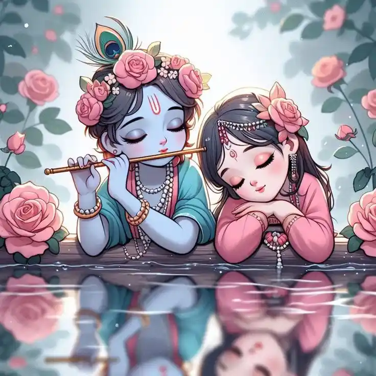 radha krishna images at home